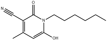 3-氰基-4-甲基-6-羟基-N-己基吡啶酮, 57564-18-8, 结构式