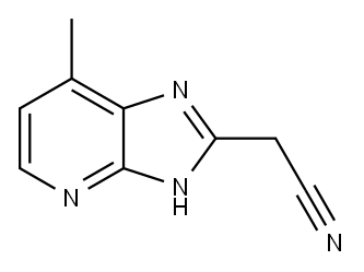 1H-Imidazo[4,5-b]pyridine-2-acetonitrile,  7-methyl-  (9CI) Structure