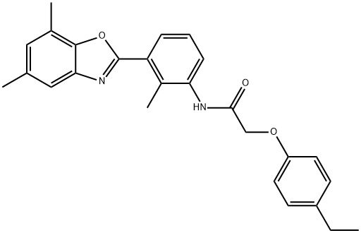 Acetamide, N-[3-(5,7-dimethyl-2-benzoxazolyl)-2-methylphenyl]-2-(4-ethylphenoxy)- (9CI)|