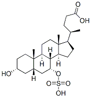 (3a,5b,7a)-3-hydroxy-7-(sulfooxy)-cholan-24-oic acid Structure