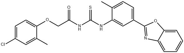 Acetamide, N-[[[5-(2-benzoxazolyl)-2-methylphenyl]amino]thioxomethyl]-2-(4-chloro-2-methylphenoxy)- (9CI)|