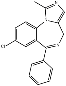8-Chloro-1-methyl-6-phenyl-4H-Imidazo[1,5-a][1,4]benzodiazepine Struktur