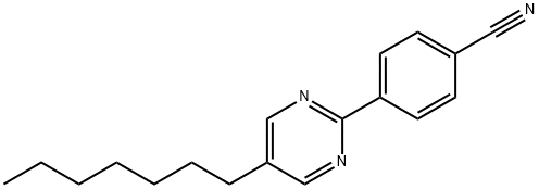 4-(5-heptylpyrimidin-2-yl)benzonitrile Structure