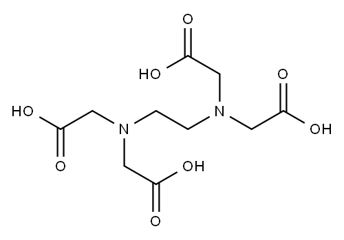 乙二胺四乙酸, 60-00-4, 结构式
