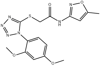 Acetamide, 2-[[1-(2,4-dimethoxyphenyl)-1H-tetrazol-5-yl]thio]-N-(5-methyl-3-isoxazolyl)- (9CI) Structure