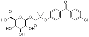 FENOFIBRIC ACID ACYL-Β-D-GLUCURONIDE (〜90%) 化学構造式