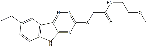 Acetamide, 2-[(8-ethyl-2H-1,2,4-triazino[5,6-b]indol-3-yl)thio]-N-(2-methoxyethyl)- (9CI)|