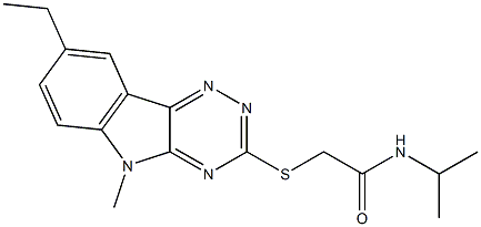 Acetamide, 2-[(8-ethyl-5-methyl-5H-1,2,4-triazino[5,6-b]indol-3-yl)thio]-N-(1-methylethyl)- (9CI)|
