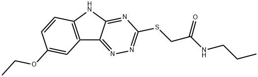 Acetamide, 2-[(8-ethoxy-2H-1,2,4-triazino[5,6-b]indol-3-yl)thio]-N-propyl- (9CI)|
