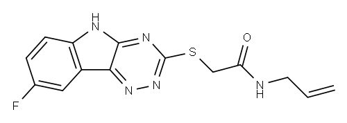 Acetamide, 2-[(8-fluoro-2H-1,2,4-triazino[5,6-b]indol-3-yl)thio]-N-2-propenyl- (9CI)|