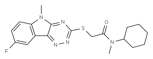 Acetamide, N-cyclohexyl-2-[(8-fluoro-5-methyl-5H-1,2,4-triazino[5,6-b]indol-3-yl)thio]-N-methyl- (9CI)|