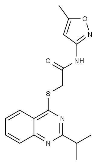 Acetamide, 2-[[2-(1-methylethyl)-4-quinazolinyl]thio]-N-(5-methyl-3-isoxazolyl)- (9CI)|