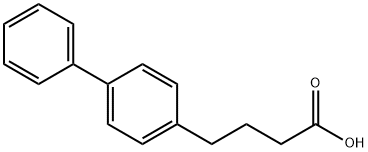 4-フェニルベンゼンブタン酸 化学構造式