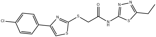 Acetamide, 2-[[4-(4-chlorophenyl)-2-thiazolyl]thio]-N-(5-ethyl-1,3,4-thiadiazol-2-yl)- (9CI)|