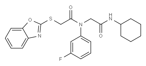 Acetamide, 2-(2-benzoxazolylthio)-N-[2-(cyclohexylamino)-2-oxoethyl]-N-(3-fluorophenyl)- (9CI)|