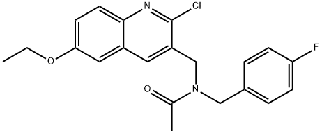Acetamide, N-[(2-chloro-6-ethoxy-3-quinolinyl)methyl]-N-[(4-fluorophenyl)methyl]- (9CI) Structure