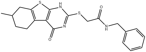 Acetamide, 2-[(1,4,5,6,7,8-hexahydro-7-methyl-4-oxo[1]benzothieno[2,3-d]pyrimidin-2-yl)thio]-N-(phenylmethyl)- (9CI)|