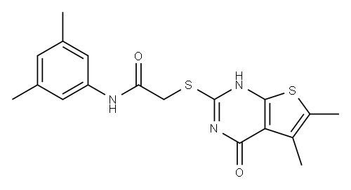 Acetamide, 2-[(1,4-dihydro-5,6-dimethyl-4-oxothieno[2,3-d]pyrimidin-2-yl)thio]-N-(3,5-dimethylphenyl)- (9CI)|