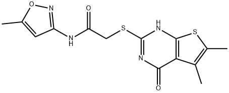 Acetamide, 2-[(1,4-dihydro-5,6-dimethyl-4-oxothieno[2,3-d]pyrimidin-2-yl)thio]-N-(5-methyl-3-isoxazolyl)- (9CI)|