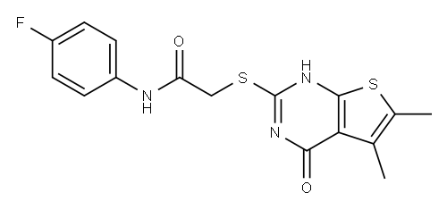Acetamide, 2-[(1,4-dihydro-5,6-dimethyl-4-oxothieno[2,3-d]pyrimidin-2-yl)thio]-N-(4-fluorophenyl)- (9CI)|