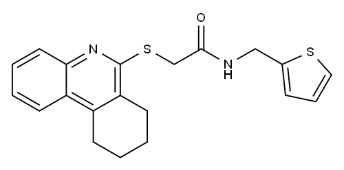 Acetamide, 2-[(7,8,9,10-tetrahydro-6-phenanthridinyl)thio]-N-(2-thienylmethyl)- (9CI) Structure