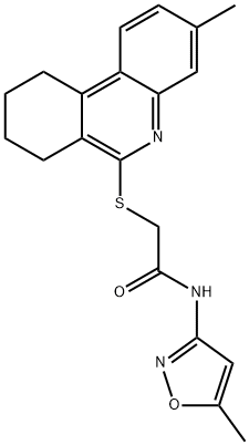 Acetamide, N-(5-methyl-3-isoxazolyl)-2-[(7,8,9,10-tetrahydro-3-methyl-6-phenanthridinyl)thio]- (9CI) Structure