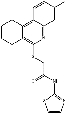 Acetamide, 2-[(7,8,9,10-tetrahydro-3-methyl-6-phenanthridinyl)thio]-N-2-thiazolyl- (9CI) Structure