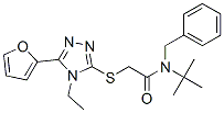 Acetamide, N-(1,1-dimethylethyl)-2-[[4-ethyl-5-(2-furanyl)-4H-1,2,4-triazol-3-yl]thio]-N-(phenylmethyl)- (9CI)|