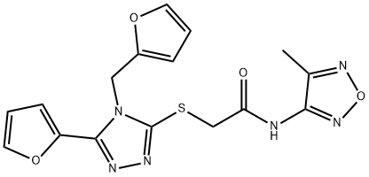 Acetamide, 2-[[5-(2-furanyl)-4-(2-furanylmethyl)-4H-1,2,4-triazol-3-yl]thio]-N-(4-methyl-1,2,5-oxadiazol-3-yl)- (9CI)|