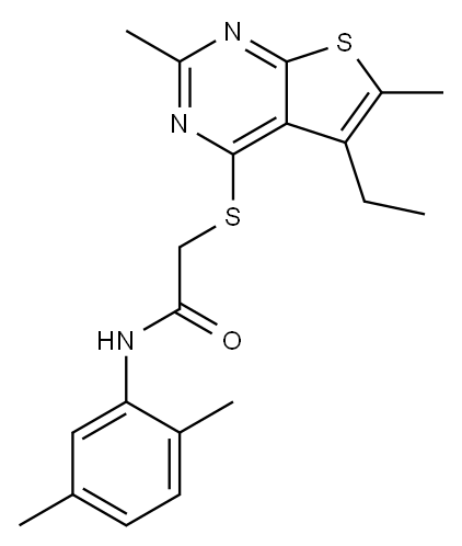 Acetamide, N-(2,5-dimethylphenyl)-2-[(5-ethyl-2,6-dimethylthieno[2,3-d]pyrimidin-4-yl)thio]- (9CI)|