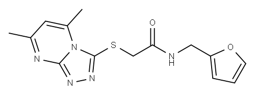 Acetamide, 2-[(5,7-dimethyl-1,2,4-triazolo[4,3-a]pyrimidin-3-yl)thio]-N-(2-furanylmethyl)- (9CI)|