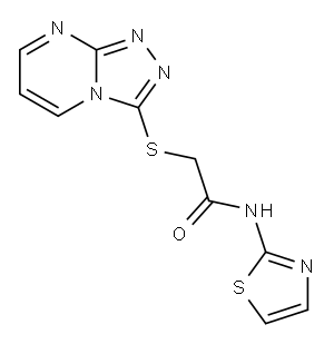 Acetamide, N-2-thiazolyl-2-(1,2,4-triazolo[4,3-a]pyrimidin-3-ylthio)- (9CI) Structure