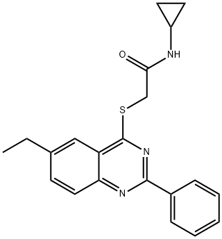 Acetamide, N-cyclopropyl-2-[(6-ethyl-2-phenyl-4-quinazolinyl)thio]- (9CI) Structure