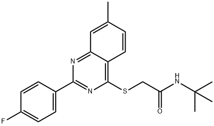Acetamide, N-(1,1-dimethylethyl)-2-[[2-(4-fluorophenyl)-7-methyl-4-quinazolinyl]thio]- (9CI)|