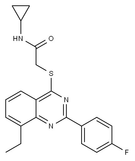 Acetamide, N-cyclopropyl-2-[[8-ethyl-2-(4-fluorophenyl)-4-quinazolinyl]thio]- (9CI)|