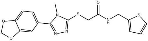 Acetamide, 2-[[5-(1,3-benzodioxol-5-yl)-4-methyl-4H-1,2,4-triazol-3-yl]thio]-N-(2-thienylmethyl)- (9CI)|