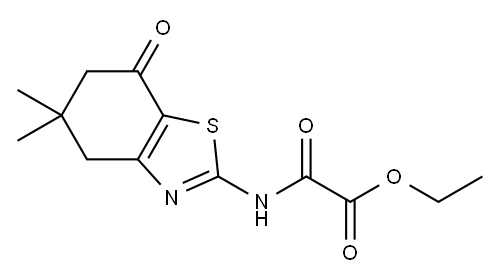 Acetic acid, oxo[(4,5,6,7-tetrahydro-5,5-dimethyl-7-oxo-2-benzothiazolyl)amino]-, ethyl ester (9CI) Structure