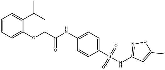 Acetamide, 2-[2-(1-methylethyl)phenoxy]-N-[4-[[(5-methyl-3-isoxazolyl)amino]sulfonyl]phenyl]- (9CI) Structure