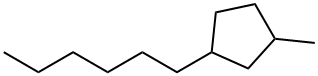 1-Hexyl-3-methylcyclopentane Structure