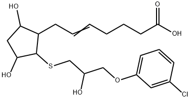 5-Heptenoic acid, 7-2-3-(3-chlorophenoxy)-2-hydroxypropylthio-3,5-dihydroxycyclopentyl-|