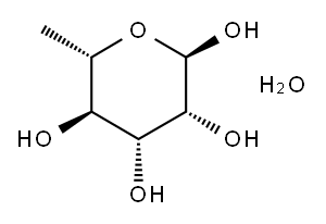 α-L-Rhamnopyranose monohydrate Structure