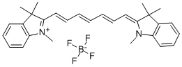 1,3,3-三甲基-2-[(1E,3E,5E)-7-(1,3,3-三甲基-2,3-二氢-1H-2-吲哚亚基)-1,3,5-庚三烯基]-3H-吲哚四氟硼酸盐, 61575-73-3, 结构式