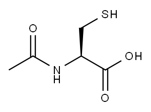 N-乙酰-L-半胱氨酸, 616-91-1, 结构式