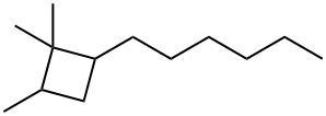 2-Hexyl-1,1,4-trimethylcyclobutane 结构式