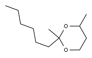 2-Hexyl-2,4-dimethyl-1,3-dioxane Structure