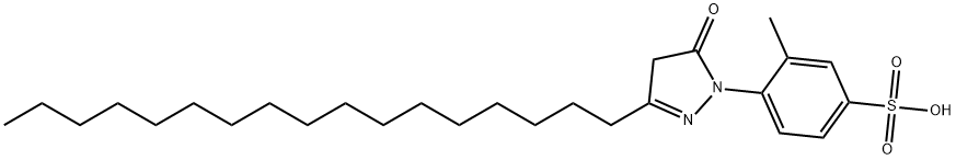 4-[(3-Heptadecyl-4,5-dihydro-5-oxo-1H-pyrazol)-1-yl]-3-methylbenzenesulfonic acid Structure