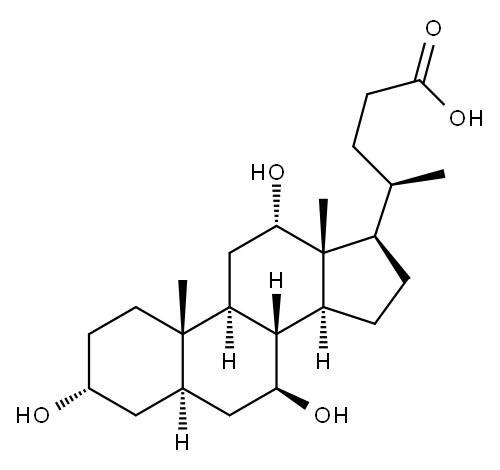 (3a,5a,7b,12a)-3,7,12-trihydroxy-Cholan-24-oic acid Structure