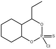Hexahydro-2-chloro-4-ethyl-4H-1,3,2-benzodioxaphosphorin 2-sulfide Structure