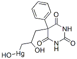 [3-(Hexahydro-2,4,6-trioxo-5-phenylpyrimidin-5-yl)-2-hydroxypropyl]hydroxymercury(II) Structure