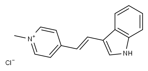 4-[2-(1H-indol-3-yl)vinyl]-1-methylpyridinium chloride Structure